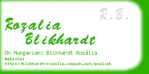 rozalia blikhardt business card